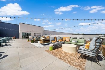 Rooftop lounge with expansive views